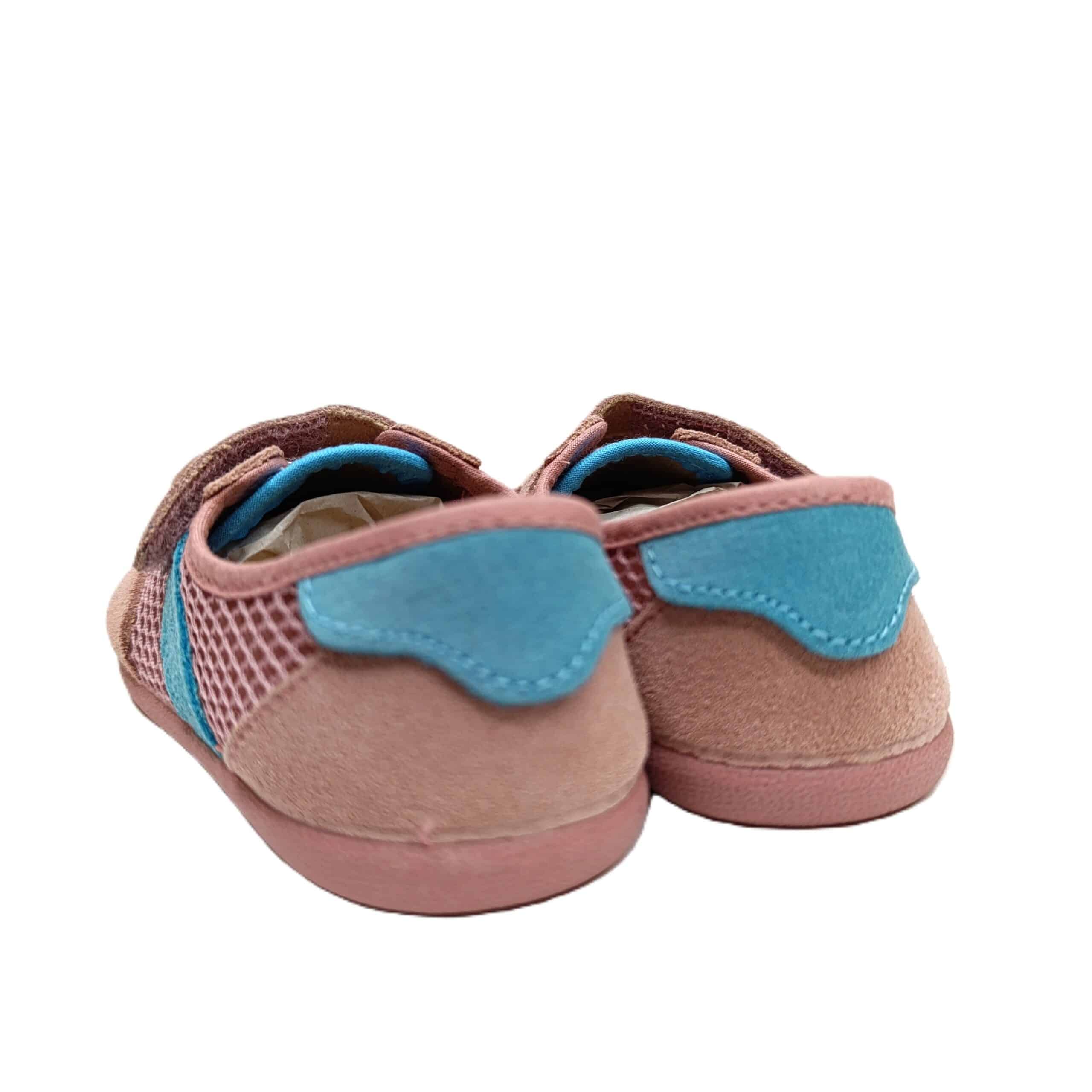 Zapatilla barefoot casual Batilas rosa/turquesa