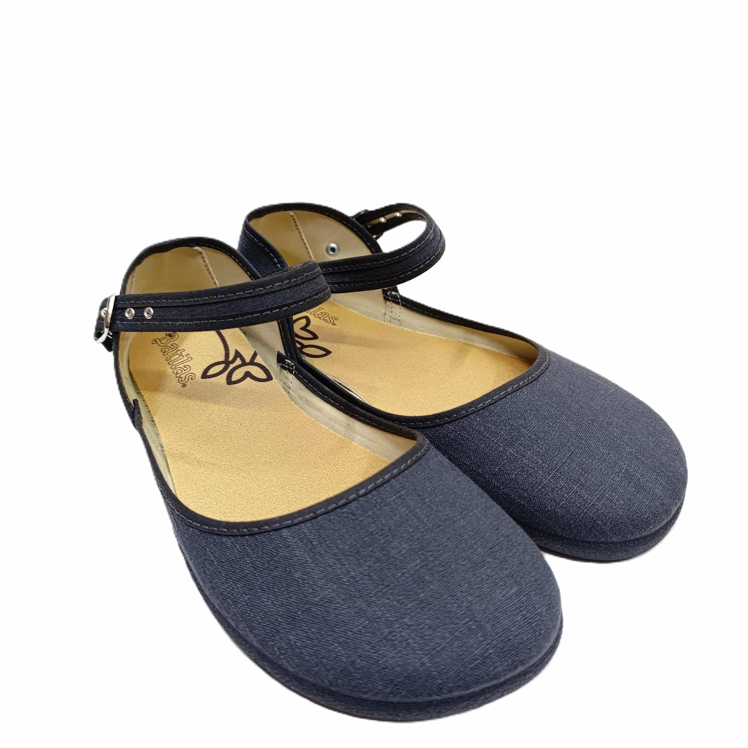 Zapatilla barefoot mujer lona Batilas Salón gris