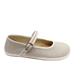 Mercedes barefoot mujer lona Batilas color piedra