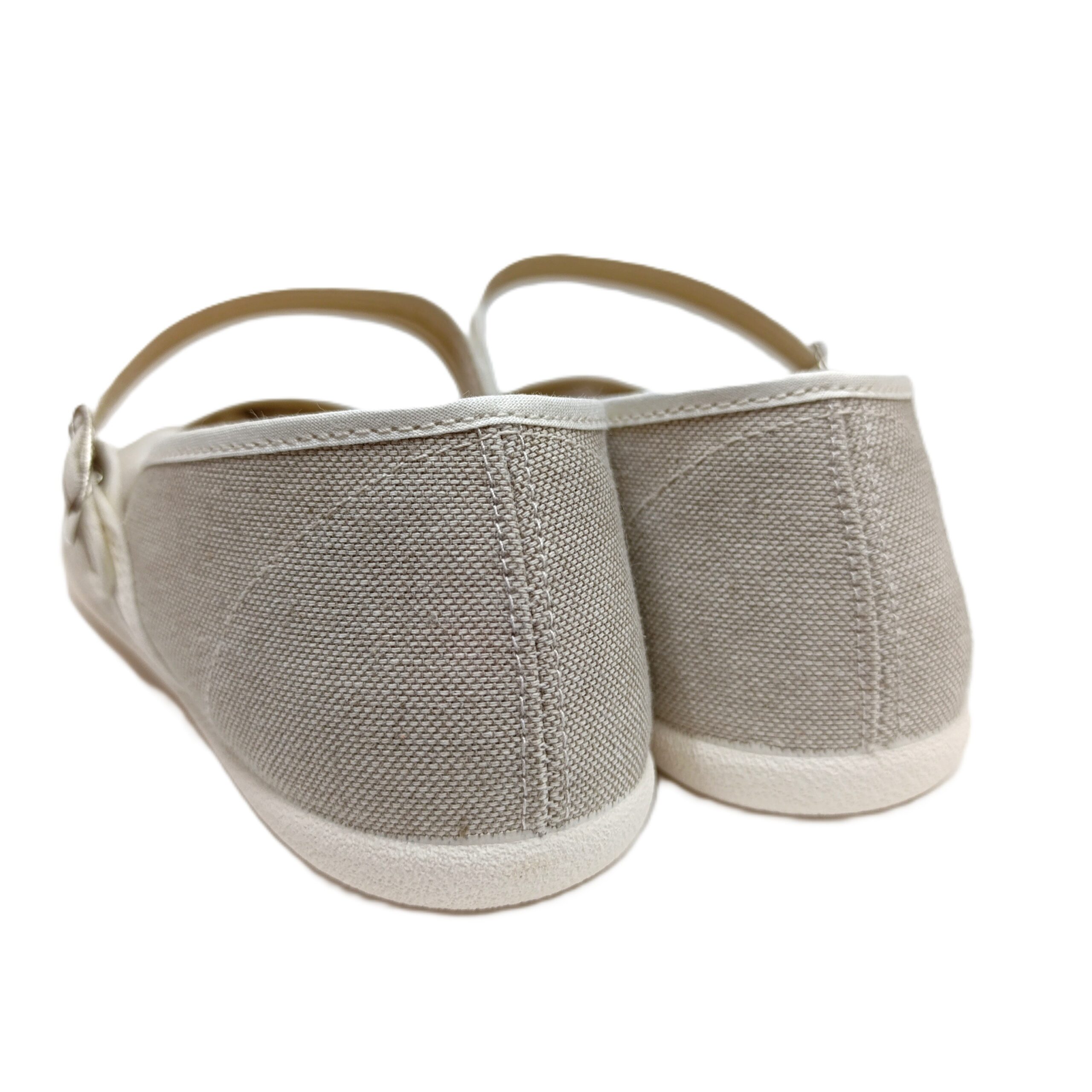 Mercedes barefoot mujer lona Batilas color piedra