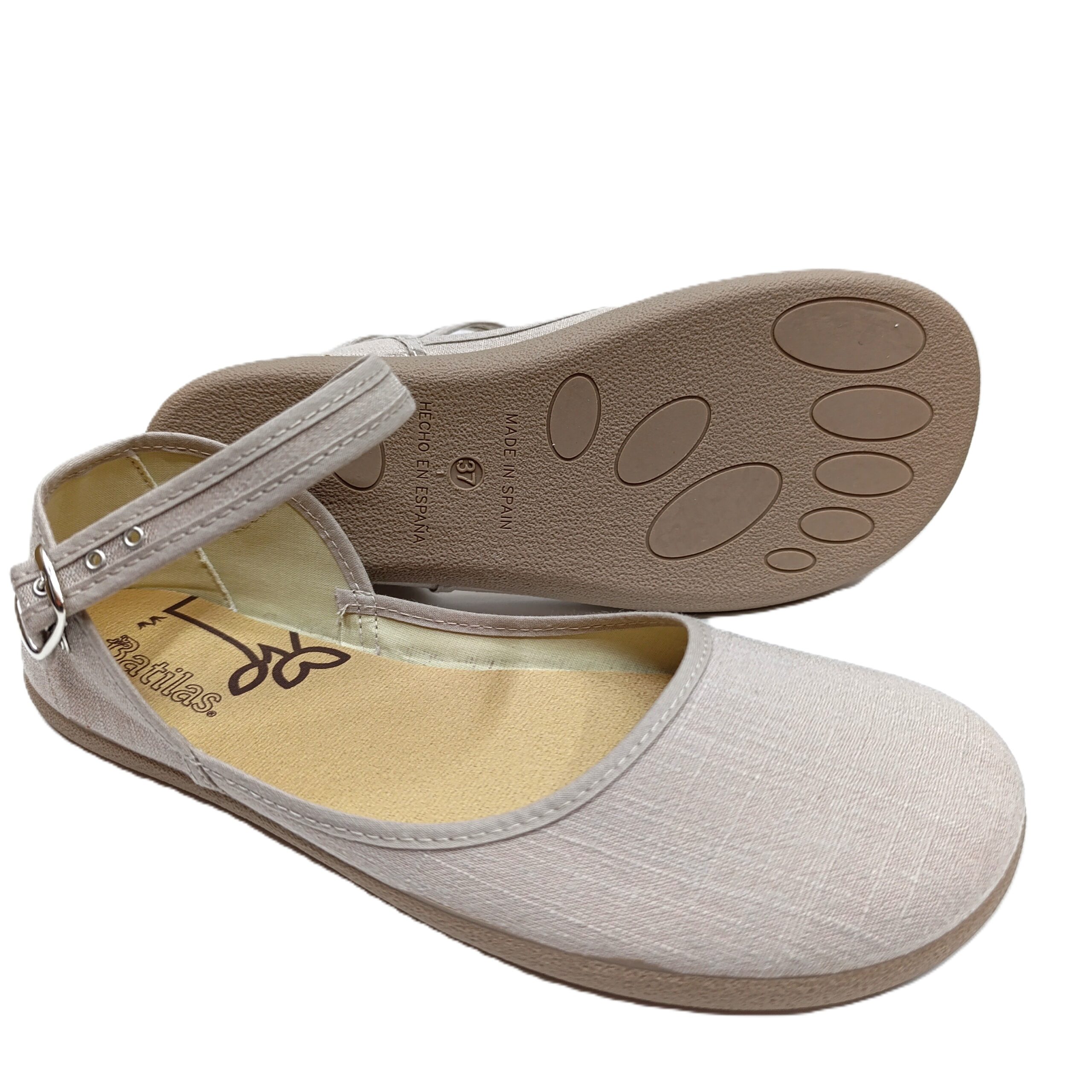 lona barefoot mujer Batilas salón taupe