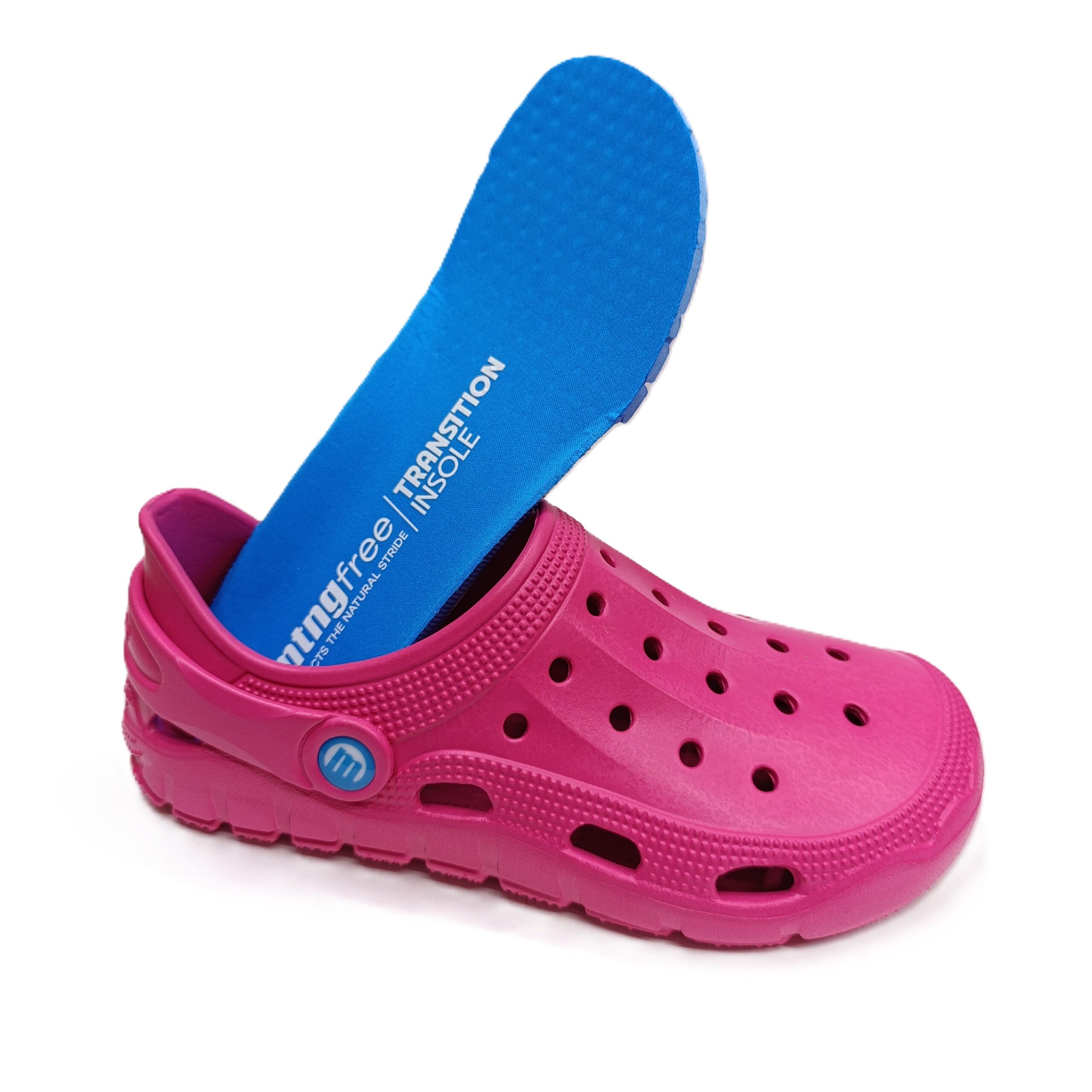 Zueco mustang free barefoot fucsia pvc mujer