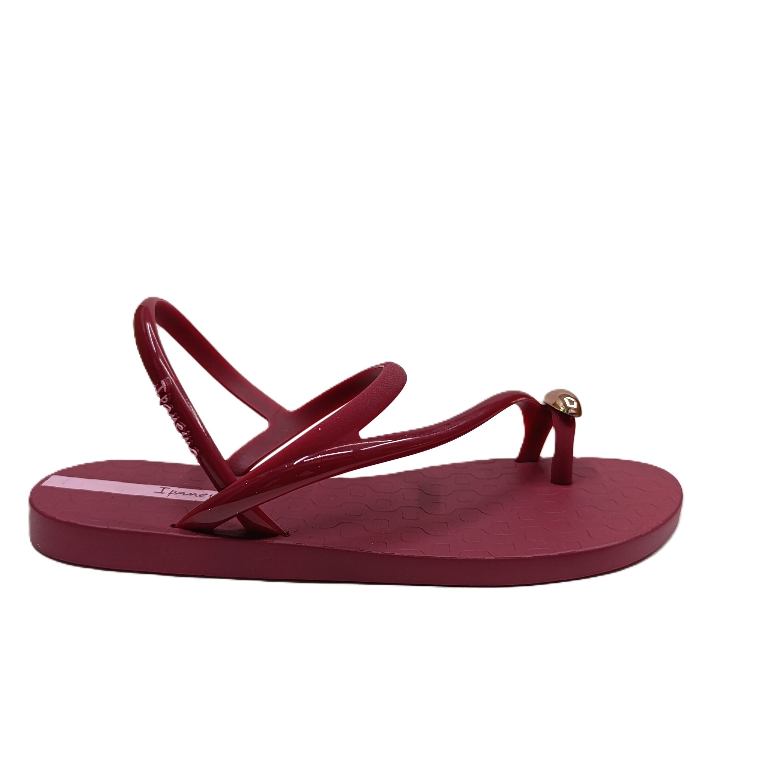Sandalia Ipanema mujer glam ring burdeos
