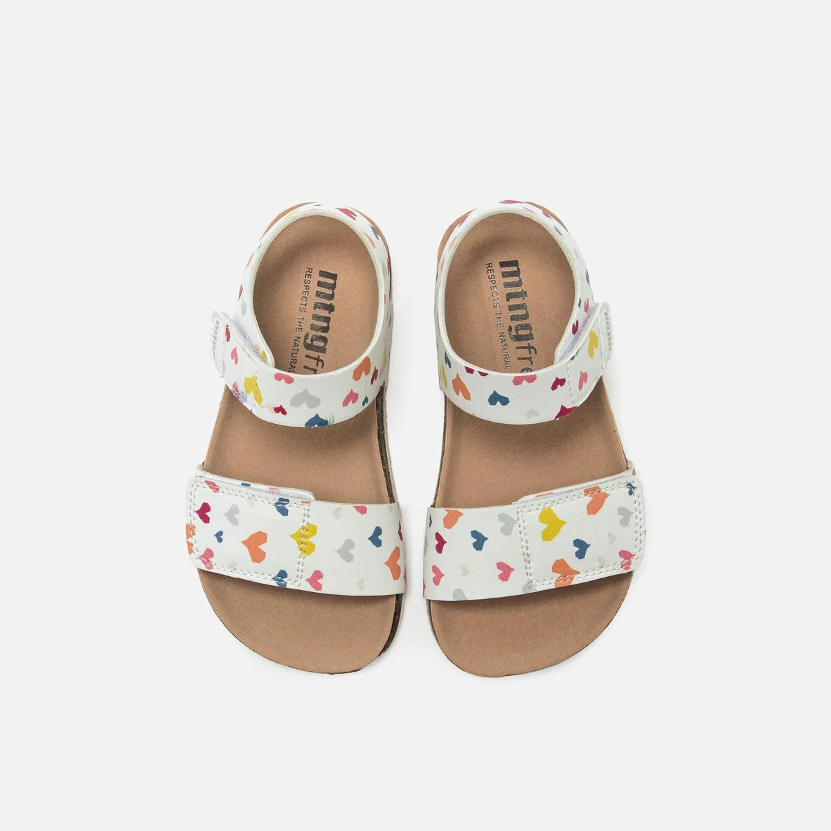 Sandalia barefoot Mustang niña corazones