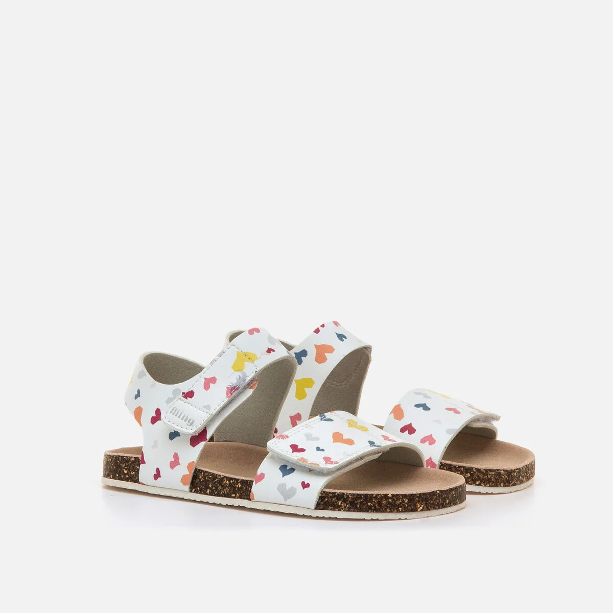Sandalia barefoot Mustang niña corazones
