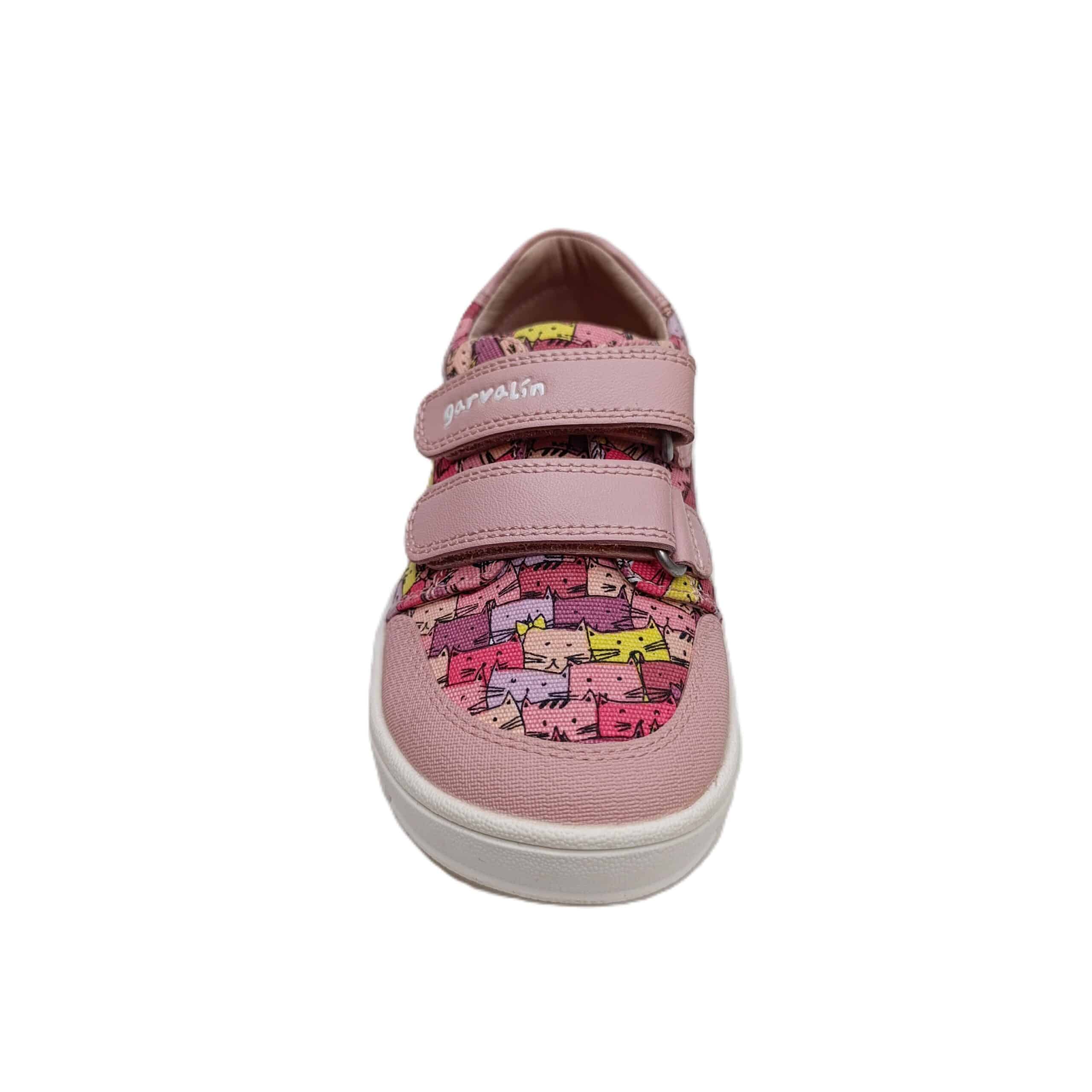 Zapatilla lona barefoot Garvalin niña rosa