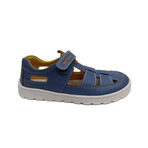 Sandalia barefoot Garvalín niño piel azul
