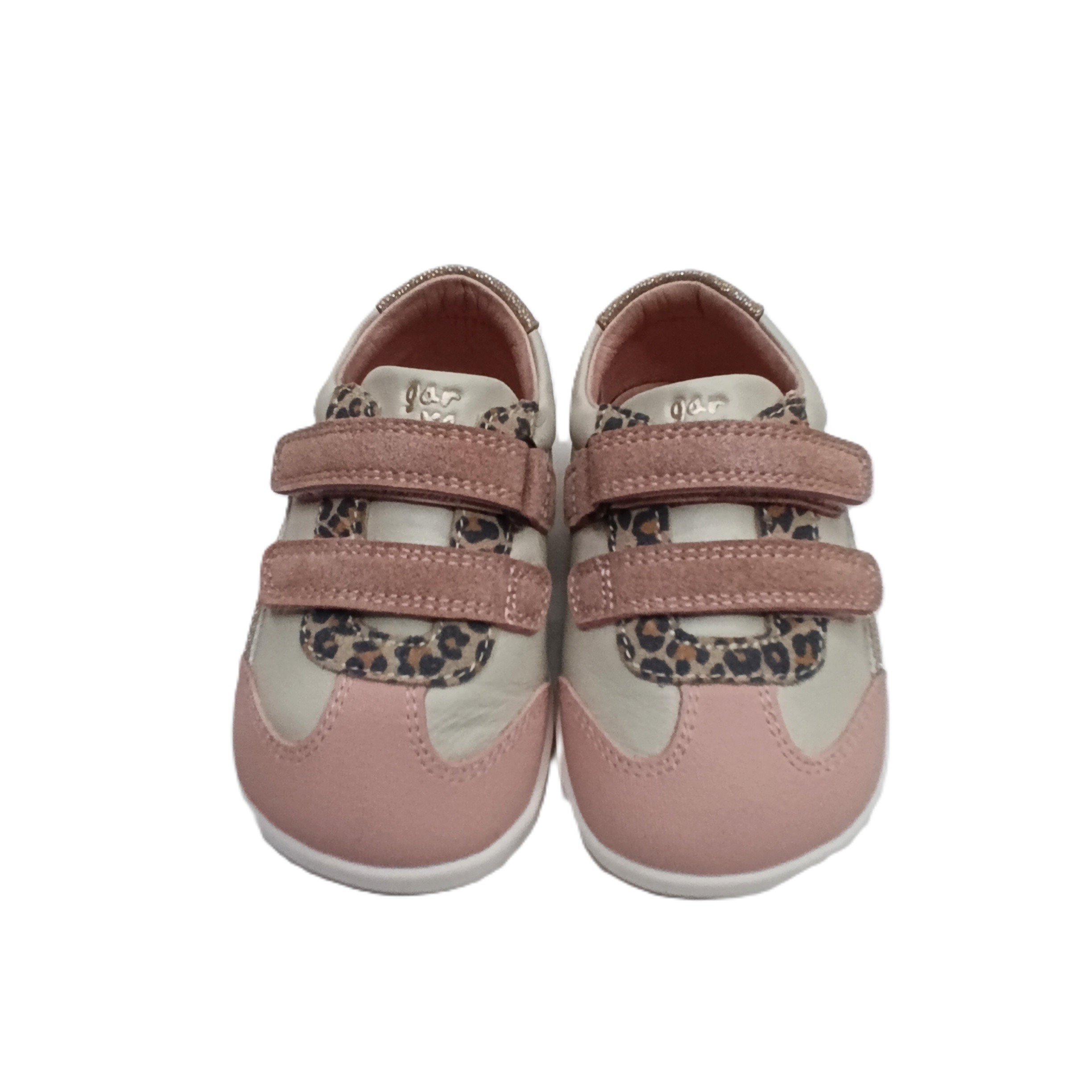 Deportiva garvalin primeros pasos niña beige/rosa