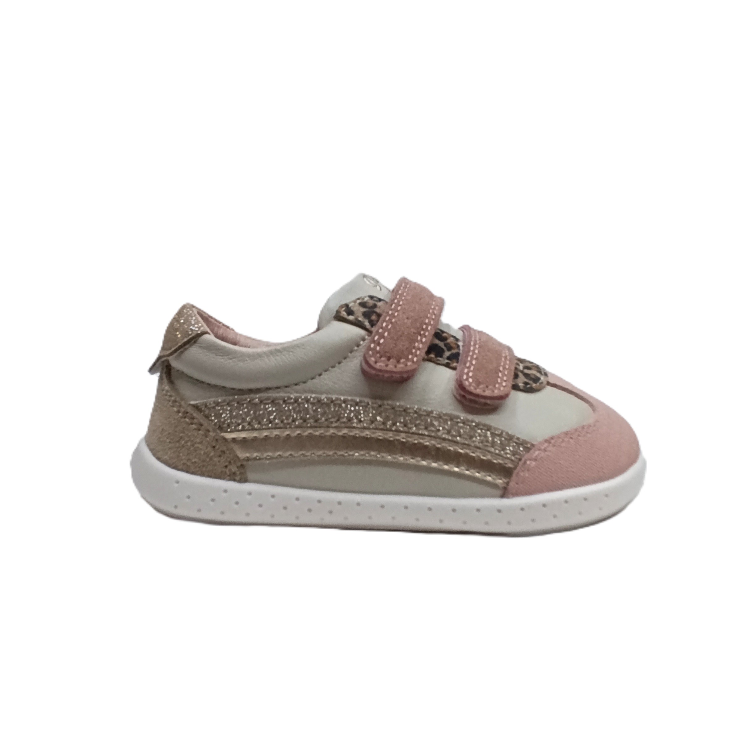 Deportiva garvalin primeros pasos niña beige/rosa