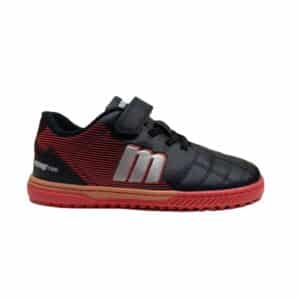 Deportiva barefoot futbol Mustang free Play negro/rojo