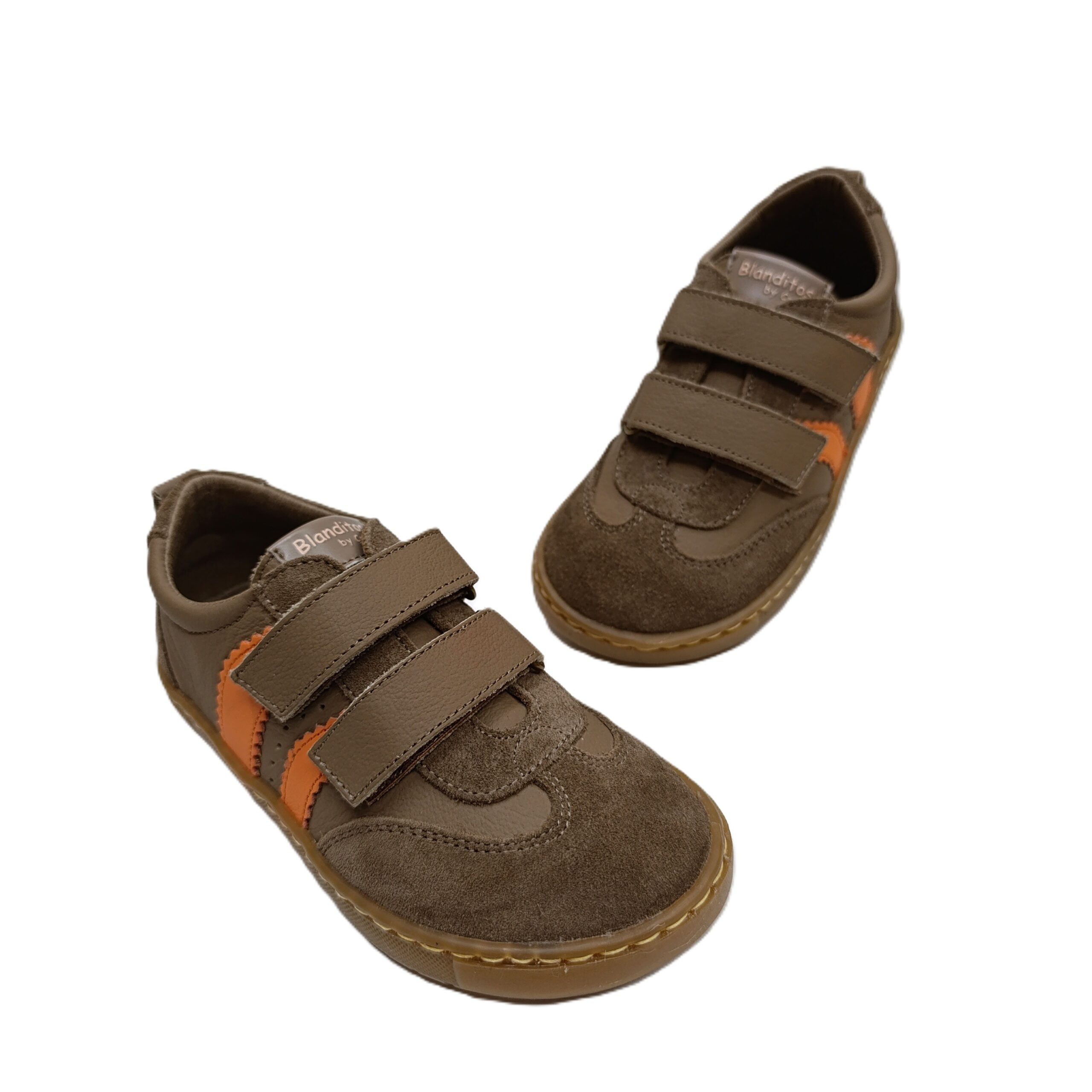 Deportiva barefoot niña Blanditos by Crio´s Delfín Visón/naranja