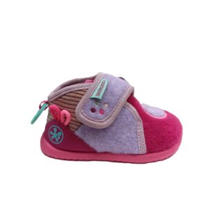 Zapatilla casa barefoot primeros pasos biohome sensorial rosa