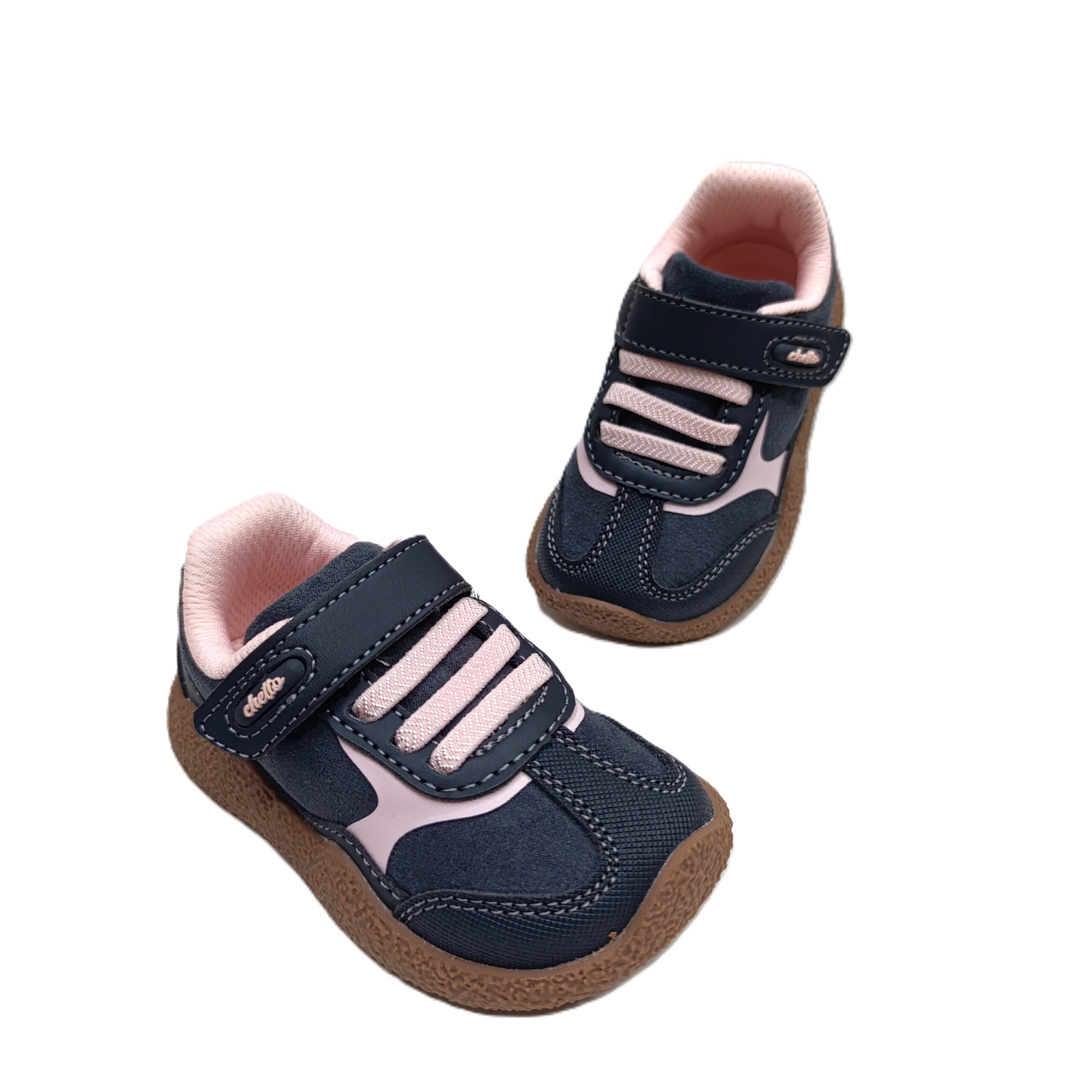 Deportiva barefoot chetto primeros pasos negro/rosa