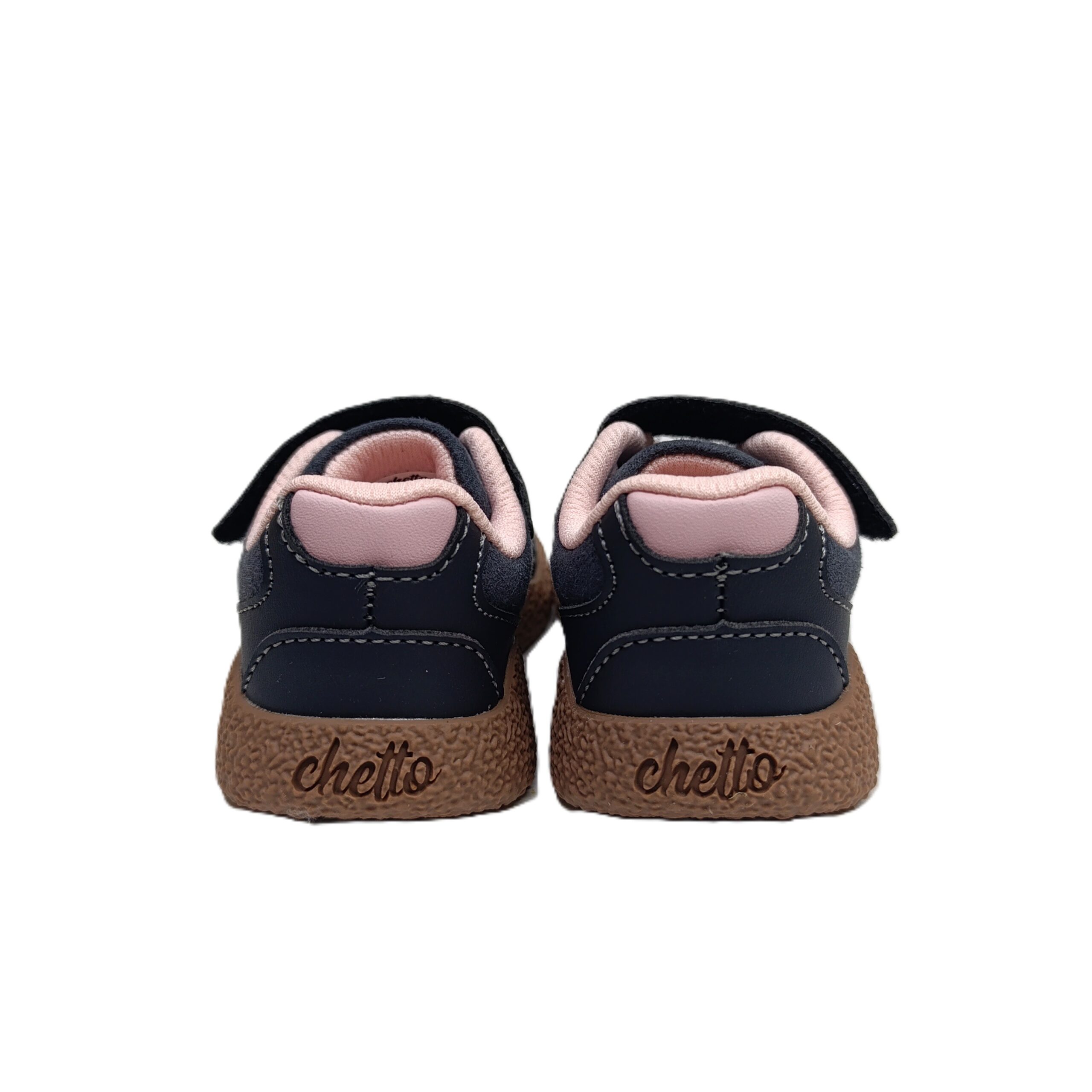 Deportiva barefoot chetto primeros pasos negro/rosa