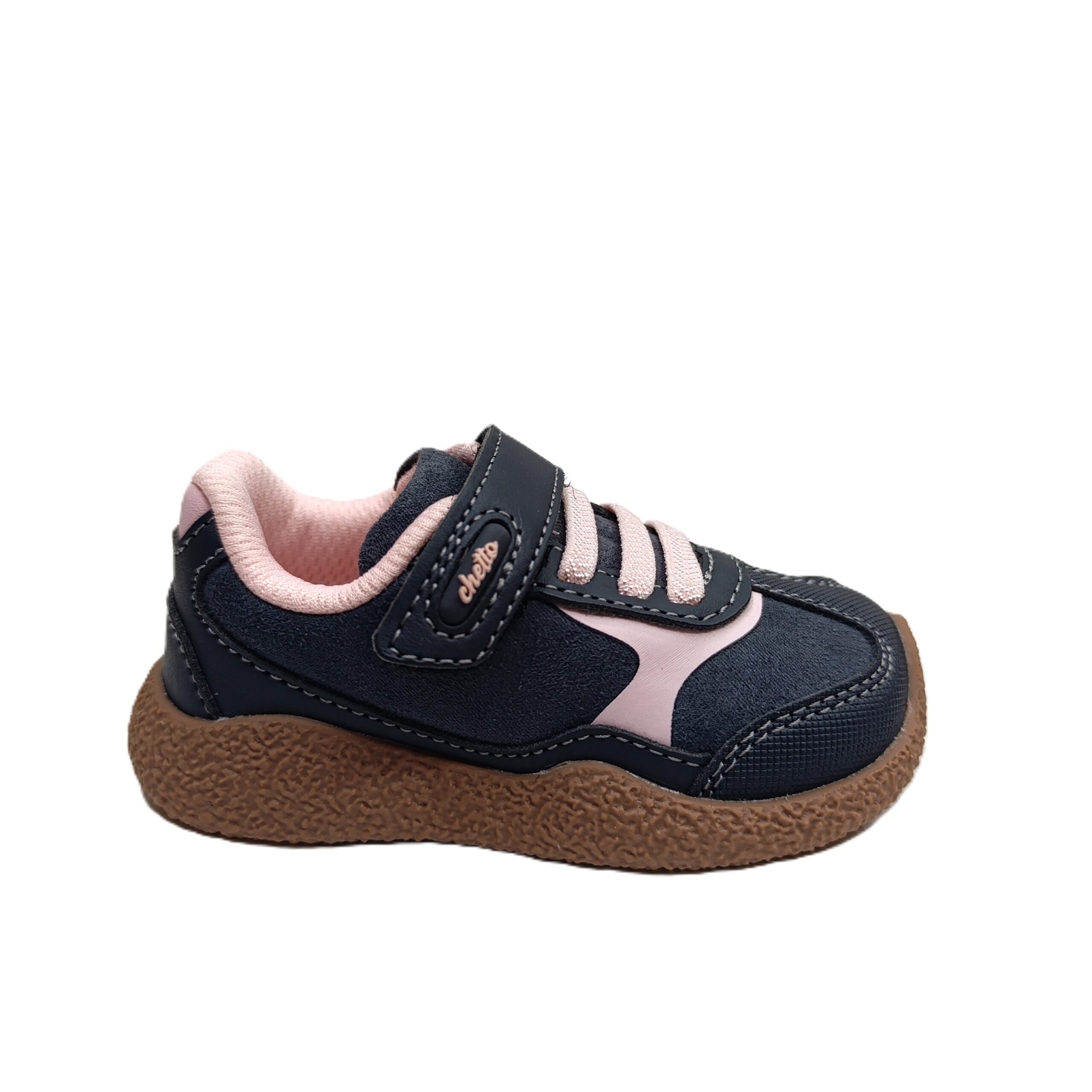Deportiva barefoot chetto primeros pasos negro/rosa