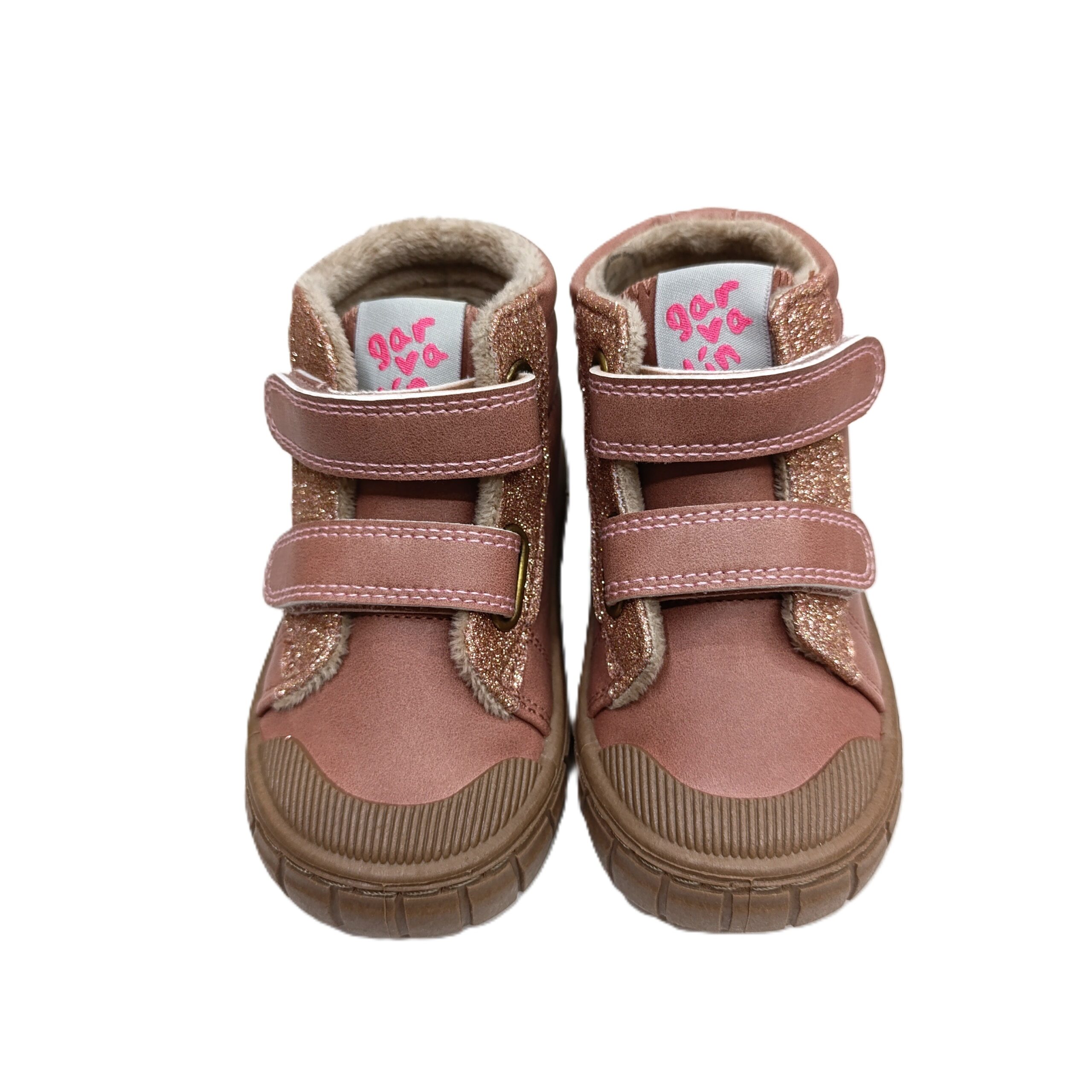 Botín barefoot urban Garvalín rosa corazón 261331