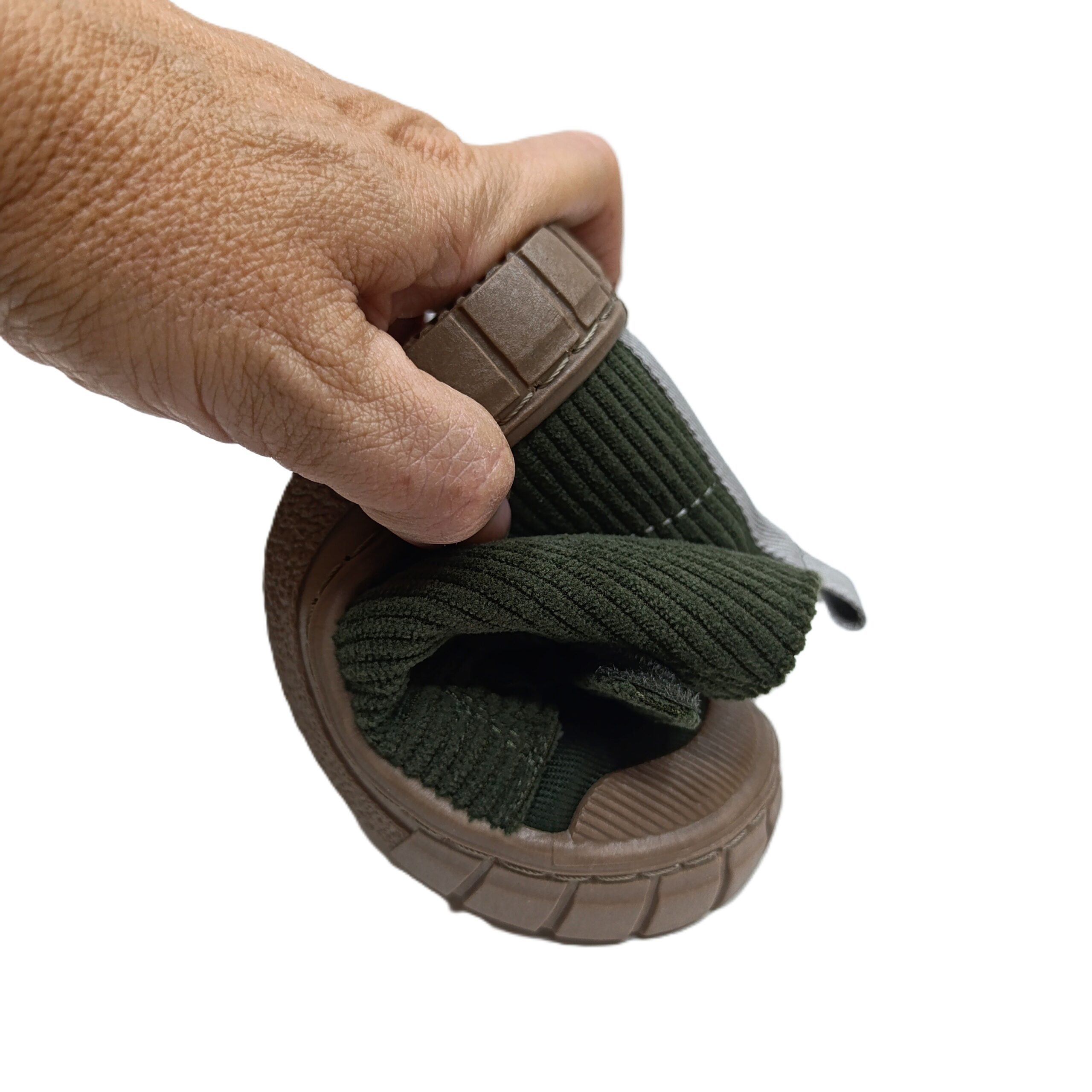 Botín barefoot garvalín textil kaki