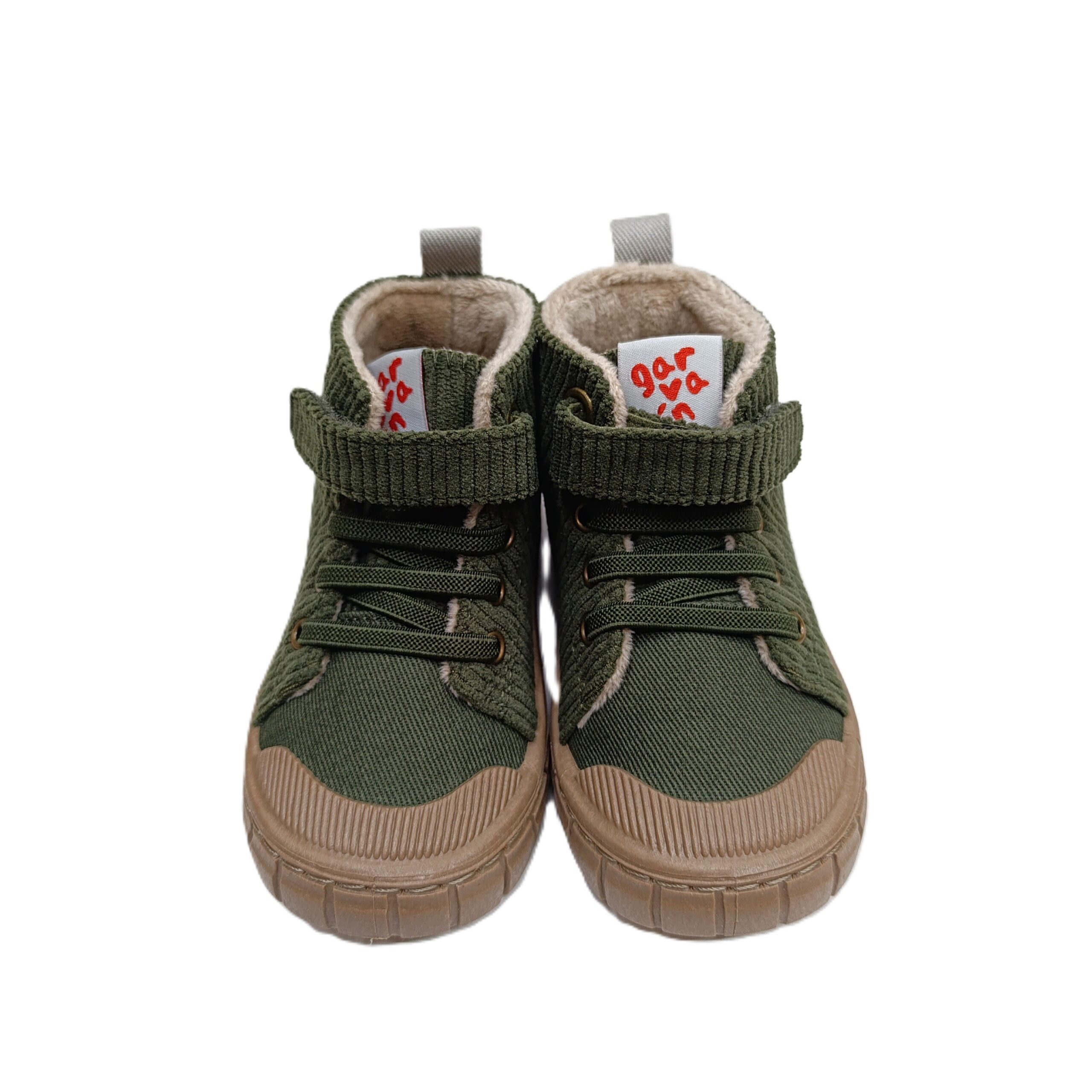 Botín barefoot garvalín textil kaki