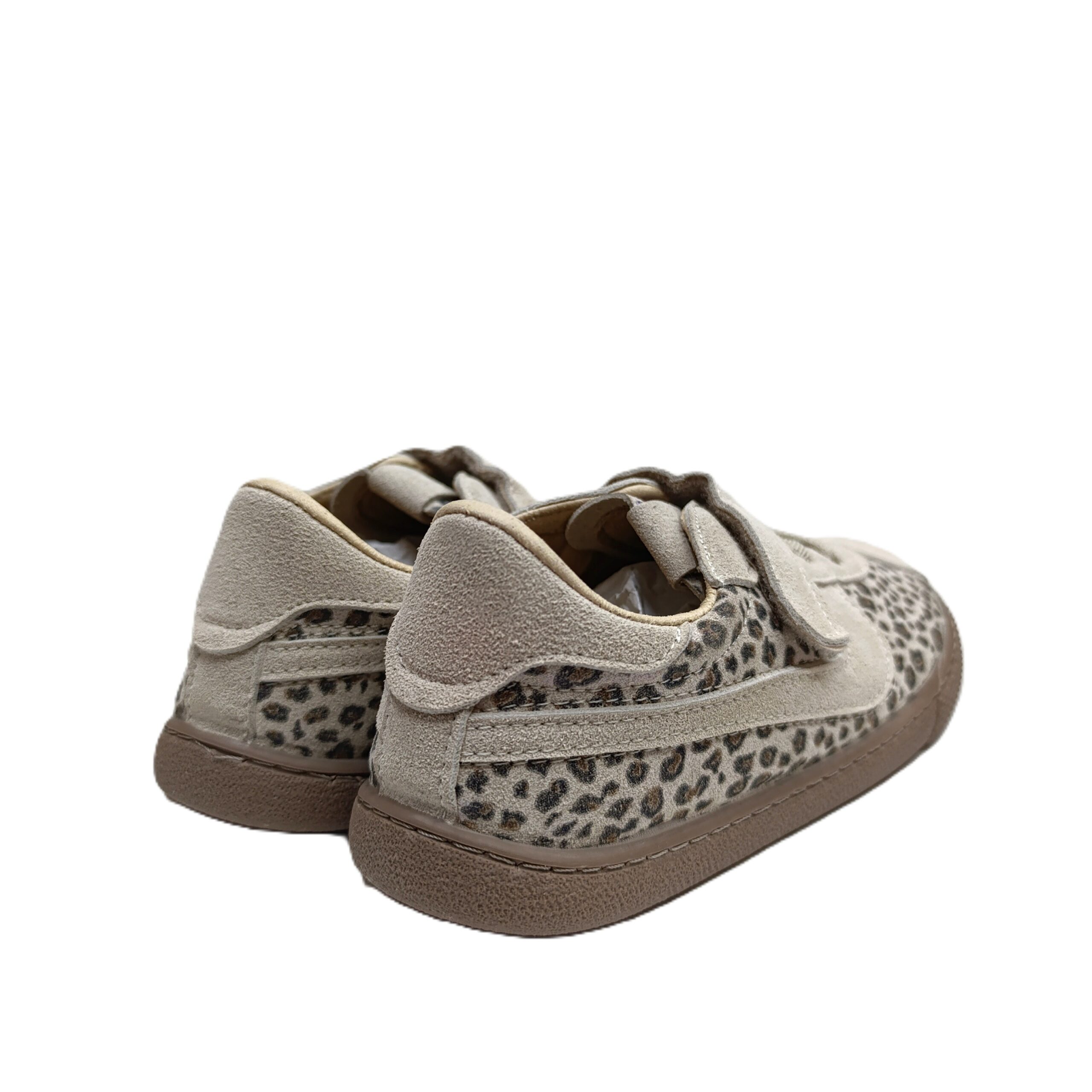 Deportivo barefoot casual niña flexibles de vulladi beige/leopardo