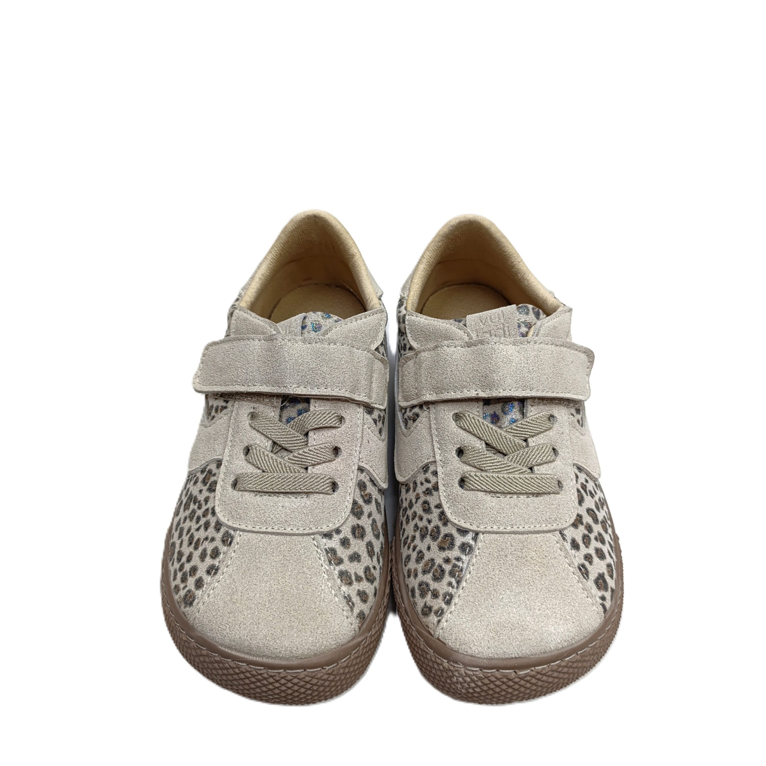 Deportivo barefoot casual niña flexibles de vulladi beige/leopardo