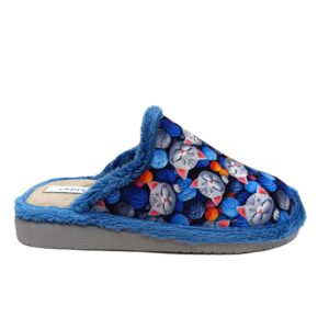 Zapatilla casa chinela Andinas gatitos azul
