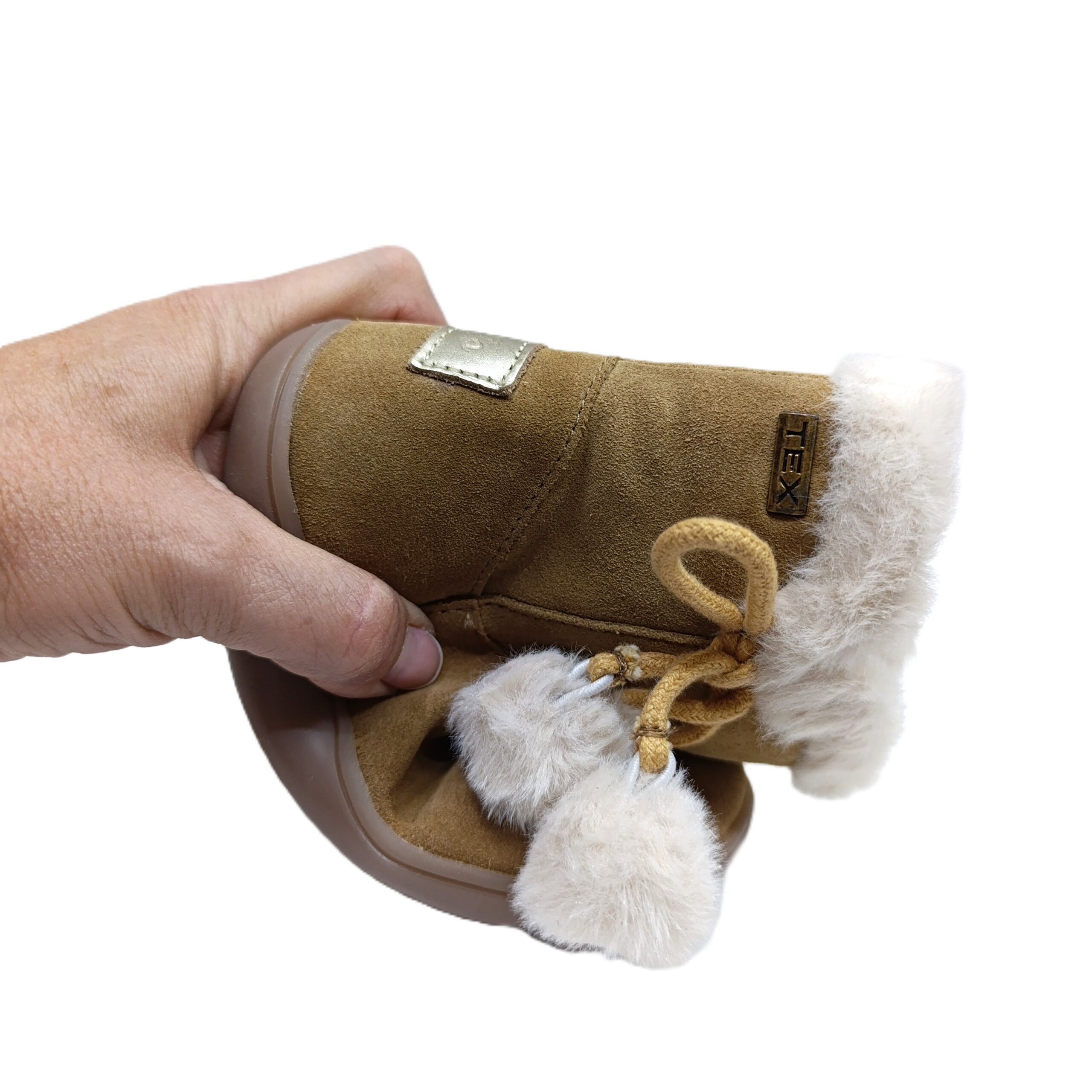 Bota barefoot Chetto camel pompones waterproof