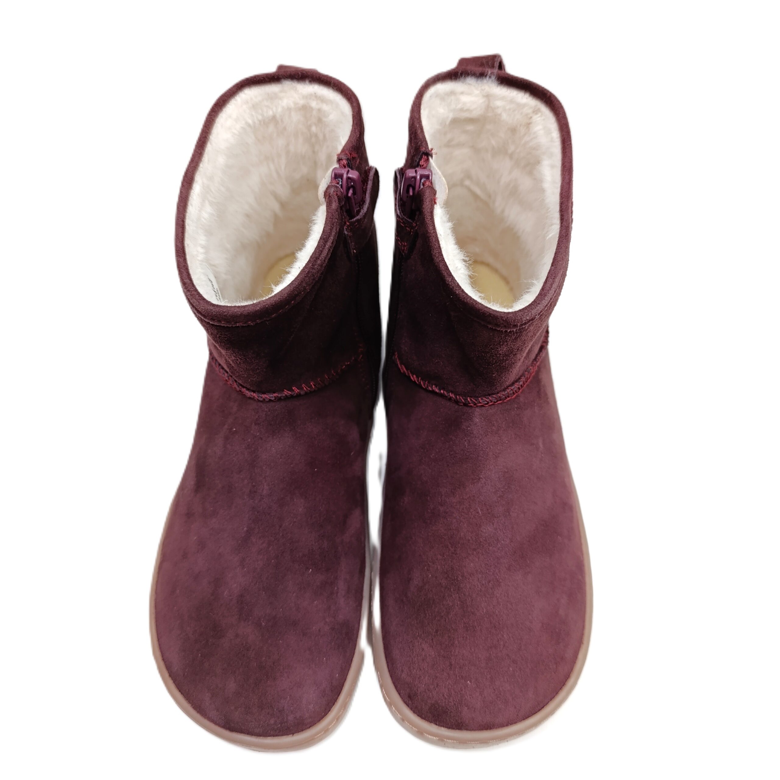 Bota barefoot Chetto serraje burdeos mujer