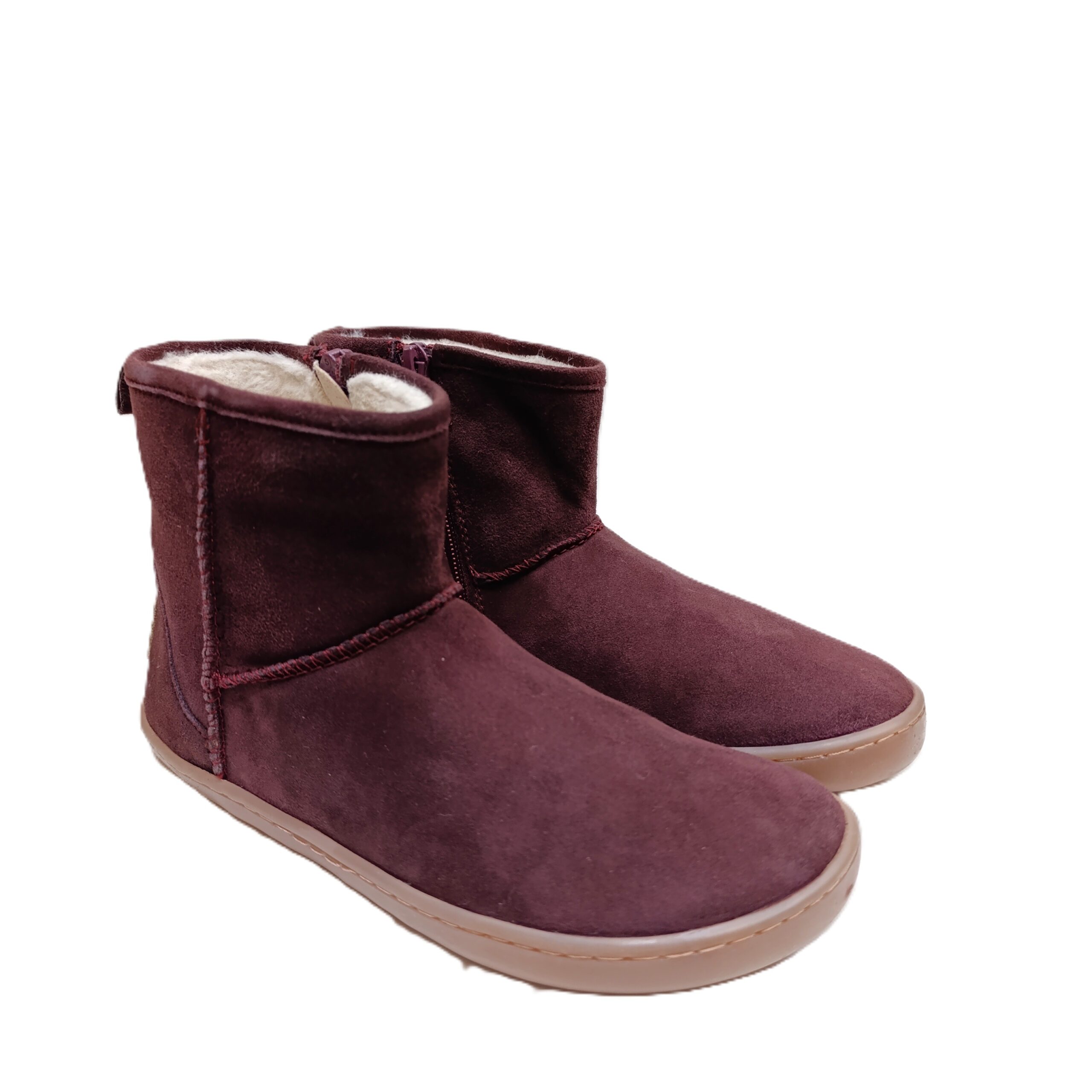Bota barefoot Chetto serraje burdeos mujer