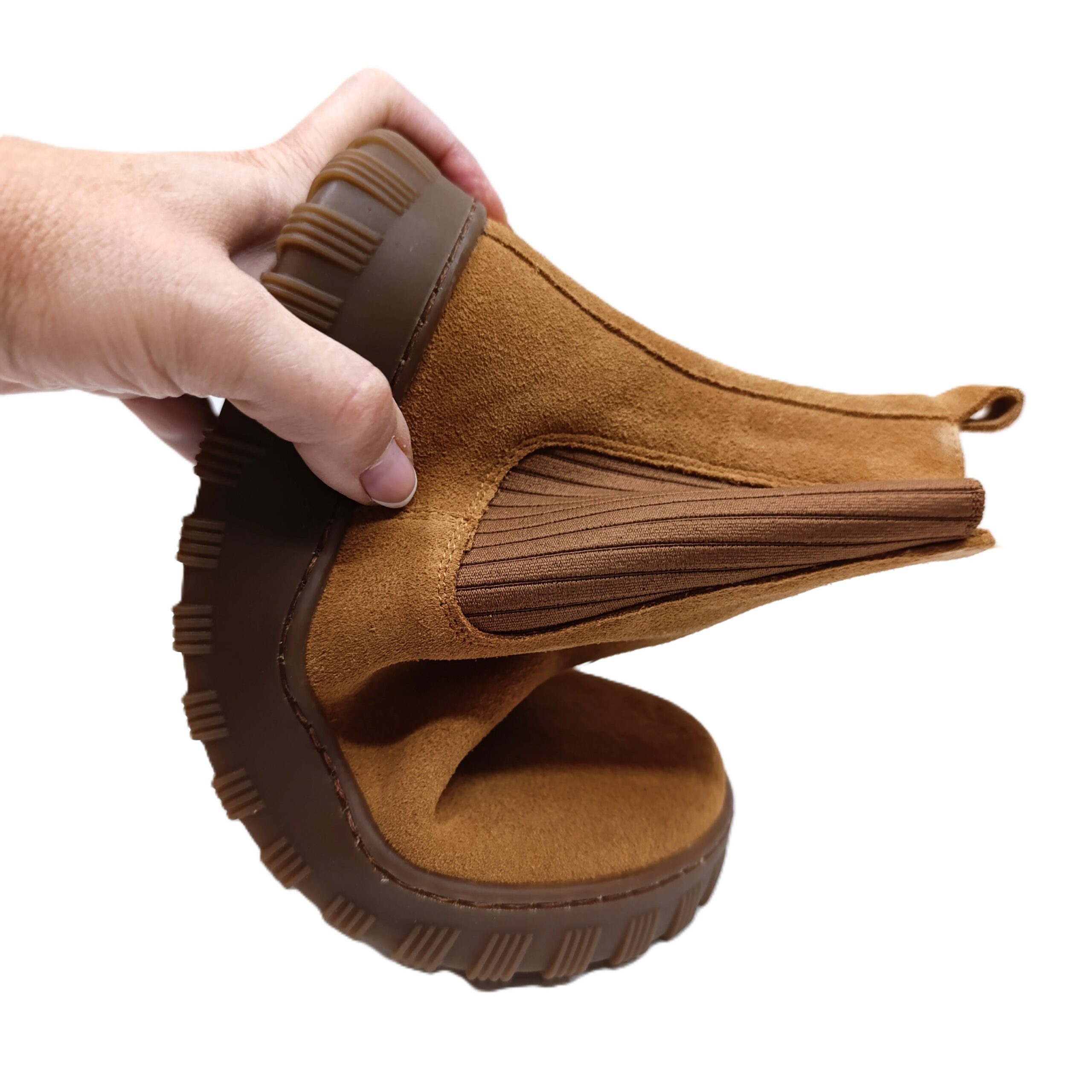 Botin barefoot mujer Blanditos Mum Alma camel