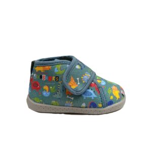 Zapatilla casa barefoot Garvalín dinosaurios