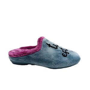 Zapatilla casa chinela mujer mensaje