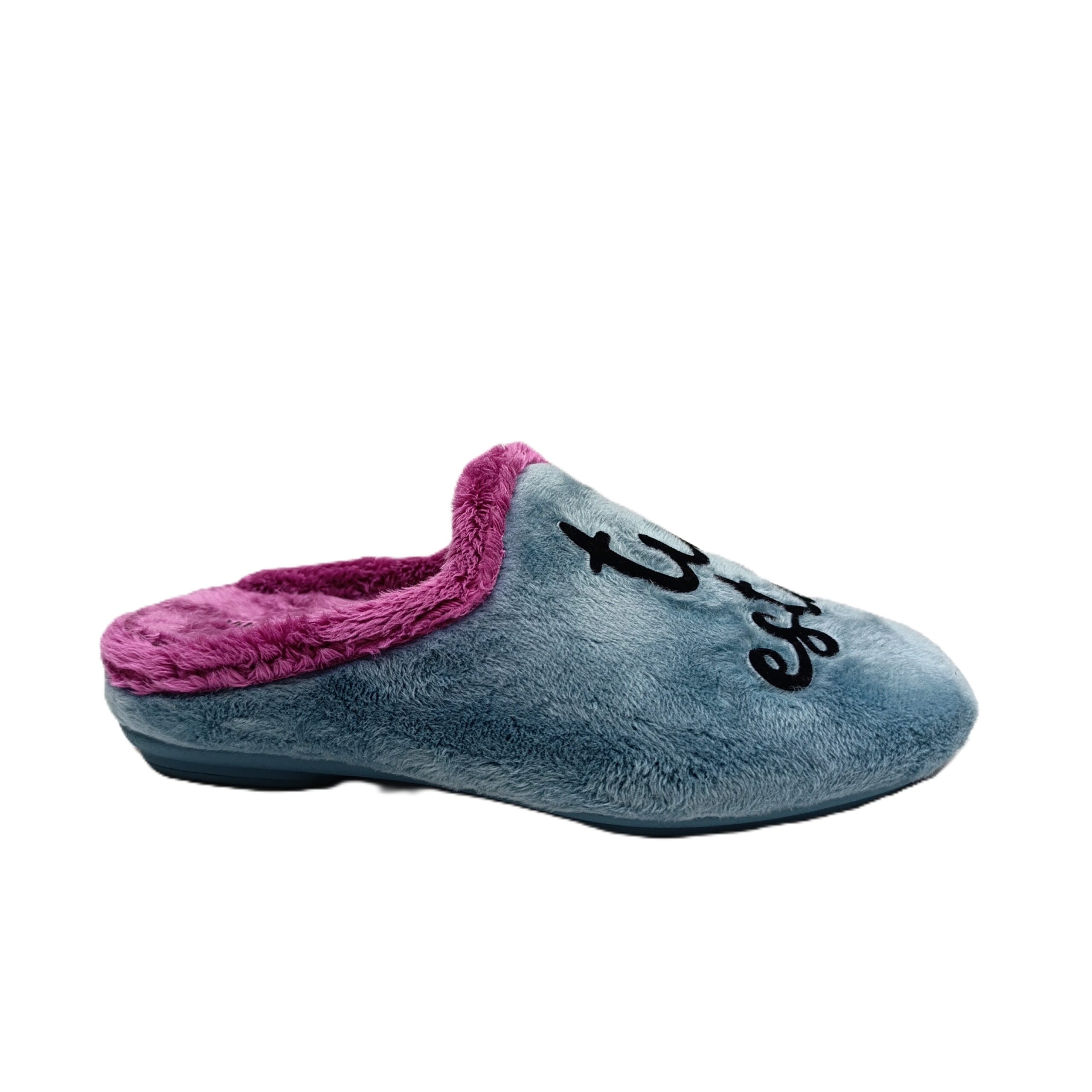 Zapatilla casa chinela mujer mensaje