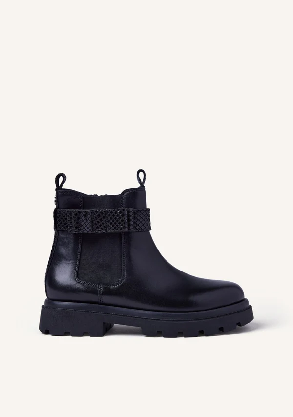 Bota piel Gioseppo lazo negro