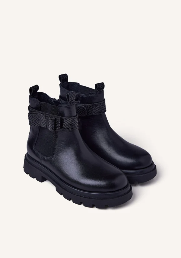 Bota piel Gioseppo lazo negro