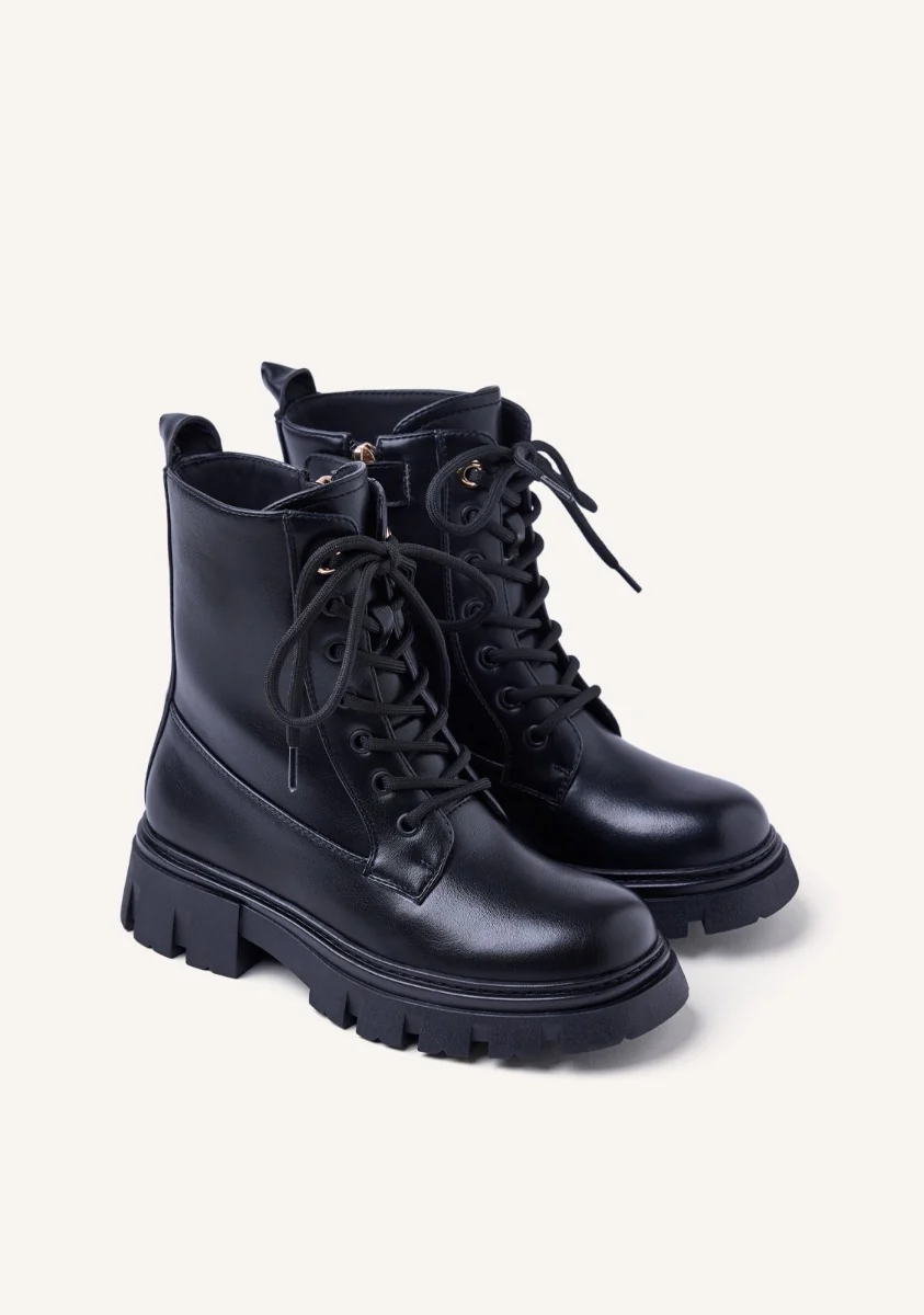 Bota militar Gioseppo niña negro