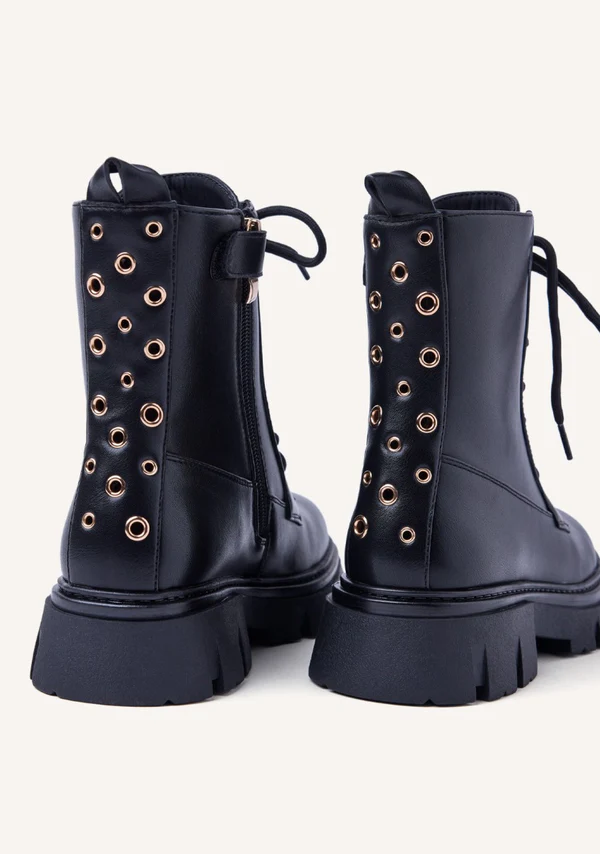 Bota militar Gioseppo niña negro