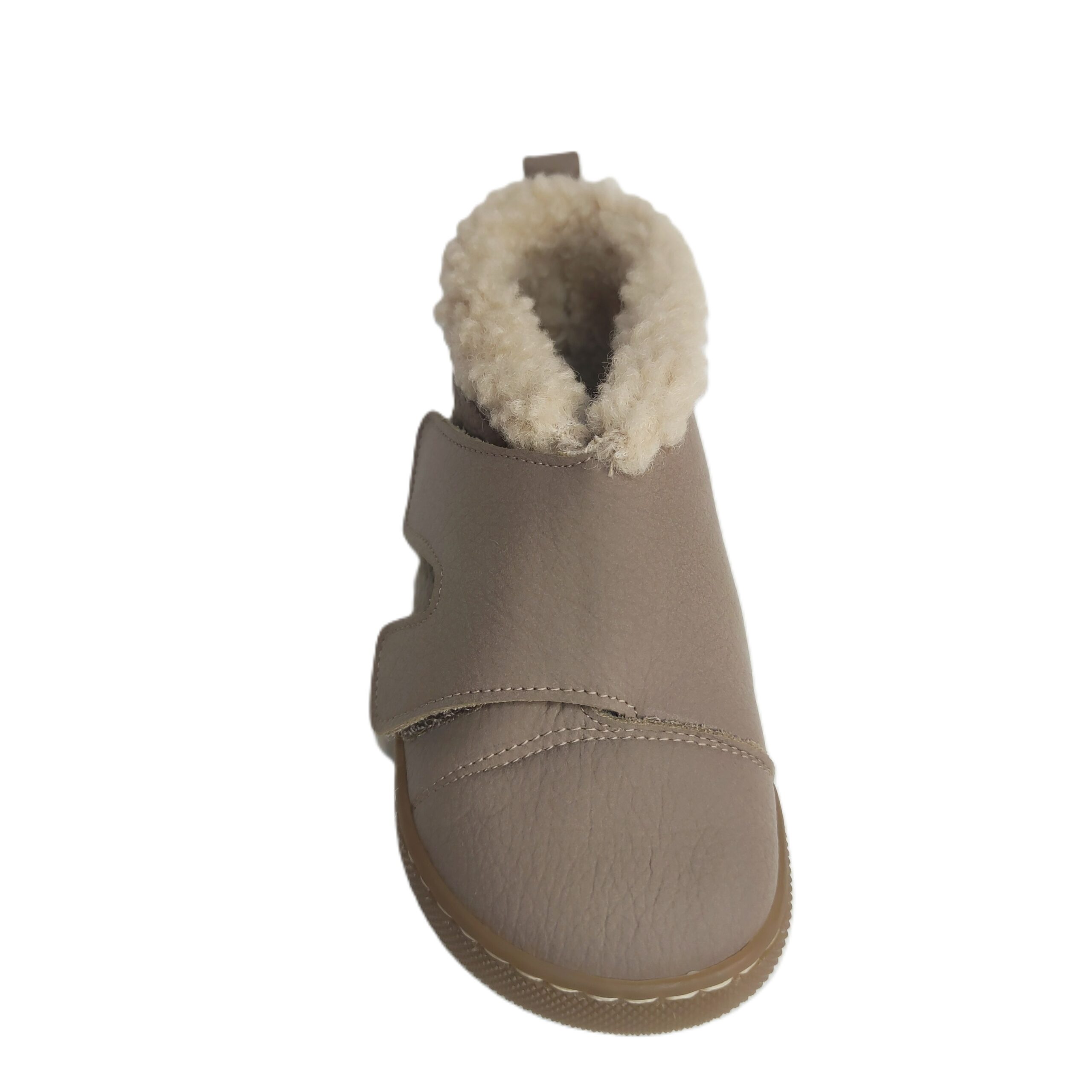 Botín barefoot Pepa Ribera taupe borreguito
